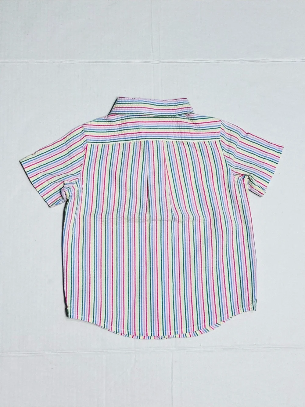NEW Janie and Jack Rainbow Striped Seersucker Shirt & Shorts Outfit Set Toddler